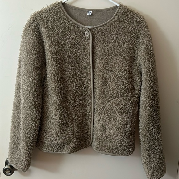 Uniqlo Fleece Sherpa Jacket Size Small - Picture 1 of 11